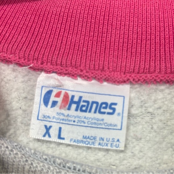 Vintage 90's Hanes Cat Lovers Embroidered Crewneck Swearshirt XL - Picture 4 of 5